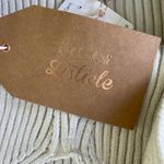 Listicle  Ivory Oatmeal Ribbed Knit Sweater Camisole Tank Top Size Medium Photo 3