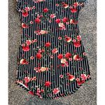 Bobbie & Brooks Women's Navy Blue/white red‎ roses short sleeve dress size large Photo 10