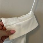 WHOIAM white bodycon strapless dress ribbed cuff top Size 6 Photo 7