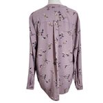 Hilary Radley  Light Purple Floral Blouse Size Medium Mauve Floral Top Photo 1