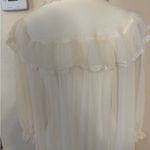 RARE VTG 50s MCM Carillon Sheer Nylon Chiffon Nightgown Robe White Bridal Sz 36 Photo 5