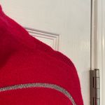 kim rogers NWT  Size L Pink Silver Stripe Metallic Mock Neck Oversized Sweater Photo 3