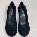 Black Suede And Patent Leather Platform Pumps Size 7.5 Photo 2