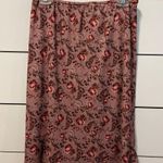 Y2K Pink Floral Midi Skirt Size L Photo 2