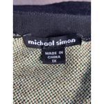 Y2K Michael Simon Black Floral Beaded Embroidered Cotton Cardigan Plus Size 1X Photo 8