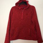 The North Face Crescent Hoodie Sweater Sweatshirt Womens XL Red 1/2 Zip Pullover Photo 0