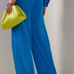 NWT Alex Perry Blue Hutton Pleated Satin Crepe Wide Photo 2