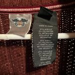 Harley Davidson Women’s Size Medium Shawl Collar Sweater Burgundy Wine Bikercore Red Photo 2
