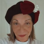 French Style Black Beret with Red Bow Pearl Ribbon Bow NWOT Photo 8