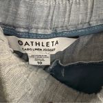 Athleta Cabo Linen Jogger pants in chambray blue drawstring size 10 Photo 8