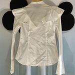 Karen Millen  Ruffle Gold stars ⭐️ Embroidered Button Down Shirt Photo 15