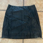 Free People  Black faux Leather Pencil Skirt Photo 0