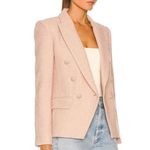 L'Agence L’AGENCE Kenzie Double Breasted Blazer Jacket Petal Blush Pink Boucle Photo 2