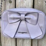 Karl Lagerfeld  Paris Kris Bow leather Crossbody Bag Dusty lavender Photo 9