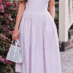 Gal Meets Glam Mauve Striped Claire Halter Dress Sz. 10 Photo 0