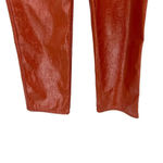 Aritzia  Wilfred‎ Shirley Pant Vegan Patent Leather Rust Brown Size 4 Photo 5