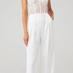 Katie May Tink Jumpsuit in Ivory white Size Medium Photo 0
