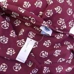 Old Navy ‎ Womens XL Short Tunic Dress Floral Print Maroon Casual BOHO Festival Photo 6