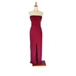 Lulu’s Own the Night Wine Strapless Maxi Dress Red Size M Photo 8