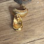 Monet  earrings .925 silver with gold finish puffy hoops chunky vintage Photo 1