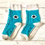 Converse  Crew Socks Shoe Print Blue White OS Women’s Mens Accessories Photo 0
