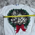 Vintage Turtle Bay Pullover Top Snow Deer graphic Sweatshirt large made in USA White Photo 5
