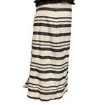 J.Crew  Women's Size 9 Double Striped‎ Pencil Skirt Black Cream Career Business Photo 3