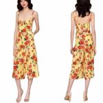 Yumi Kim  Jumpsuit Pretty Chic Cropped Floral Flow Sunnyside Yellow Size Medium Photo 1