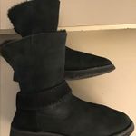 Uggs women black suede biker Cedric boots US 5.5 Photo 0