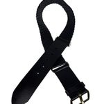 Ann Taylor LOFT Belt Women XS Black Brass Leather Woven Closet Staple Boho Y2K Photo 1