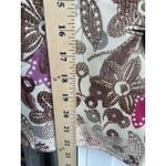 Lafayette 148 New York Floral Embroidered Jacket Brown Purple Size 8 Tan Photo 5