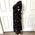 Donna Ricco  black short sleeved long floral dress Photo 4