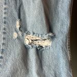 ZARA  straight leg distressed jean mid rise in size 8. 💯 cotton. Photo 5