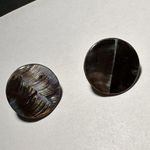 Vintage Signed Vogue JLRY Clip On Round Shell Earrings Photo 1