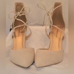 NIB Republic LA Nude Faux Suede Pointy Toed Ankle Lace Photo 9