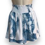 Botanical Tropical Leaf Print Smocked Shorts with Pockets, Size M, 3” NWT! Size M Photo 4