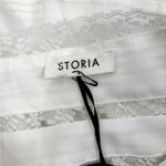 Storia  NWT White‎ Lace Buttons Mini Babydoll Dress Women's Small Photo 9