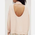 Free People pink Winnie cut out back sweater women’s size small Photo 1