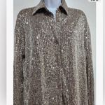 Anthropologie Flat White Sequin Tunic Mini Dress Size S.B27 Photo 4