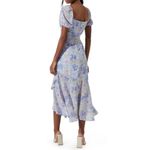 ASTR 💕 THE LABEL💕 Bow Tie Ruffle Dress ~ Pink Purple Floral Print Medium M NWT Photo 3