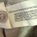 ZARA 100% Linen Beige 3/4 Sleeve Collared Button Down Blouse Shirt Top Size XS Photo 3