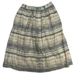 Diane Von Furstenberg Vintage  Plaid Skirt Size 14 Wool Blend Beige Pleated Midi Photo 0