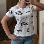 Vintage Cotton Fields by M. Mac fish painted T Photo 1