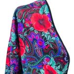 Vintage Delicates Kimono Robe Rich Colorful Floral Medium Purple Photo 2