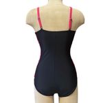 Aqua Green  Swimsuit Pink Black One Piece Ruching S Small New Photo 1