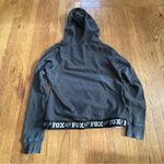 Fox Racing Cropped Hoodie Medium M Dark Gray Logo Band V Photo 1