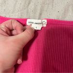 Good American  Bright Pink Ribbed Scoop Neck Tank Top Photo 1