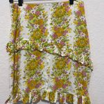 Her Pony the Label Bambi High Waist Ruched MIidi Skirt NWT Size Medium Yellow Photo 5