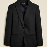 J.Crew NWT Women’s Alexandra Blazer Lined Classic Stretch Linen Blend Black 20 Photo 0