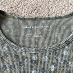 American Eagle Outfitters Green Crop Fitted Short Sleeve T-Shirt Photo 1